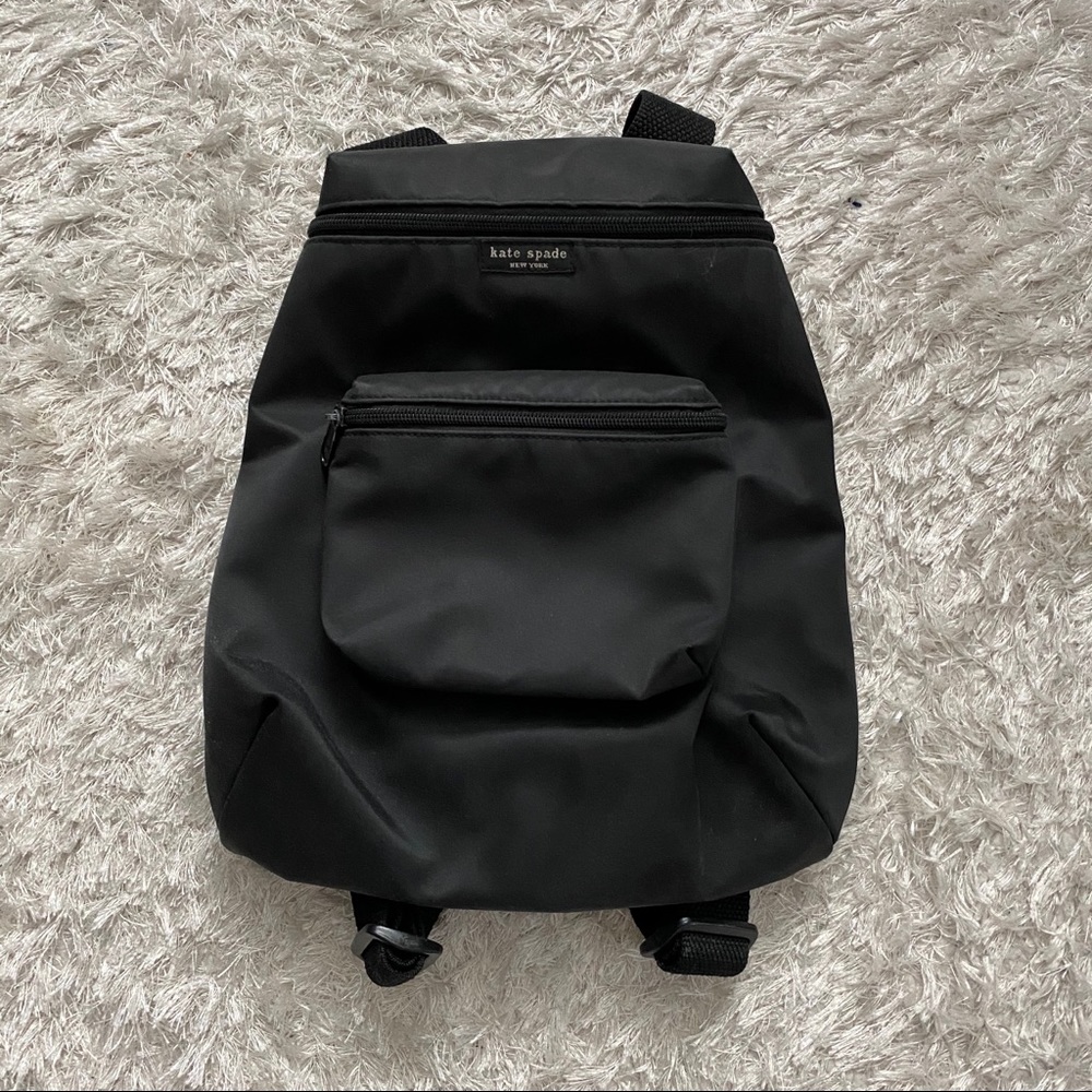 Kate Spade black nylon backpack